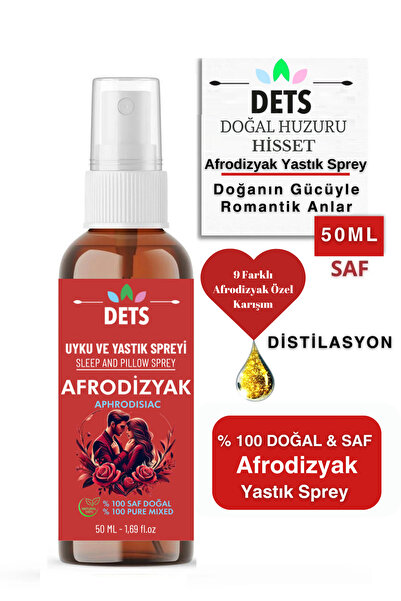 Dets Doğal Afrodizyak Yastık Spreyi – Romantik Atmosfer, Huzur ve Rahatlama İ...