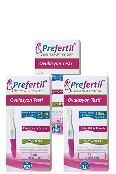 Prefertil Ovulasyon/yumurtlama Testi Paketi - [ 3 Kutu = 15 Test ]