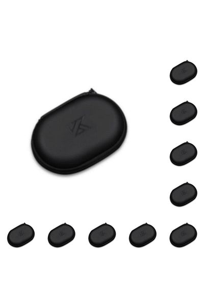 Choice 10pcs Black Portable Kz Earphones Case Oval Storage Bag Headphones Pu Storage Box Black Hold Storage