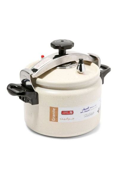 ALSAIF Saif Granite Aluminum Pressure Cooker, Size: 3 Liters, Color: Pearl White