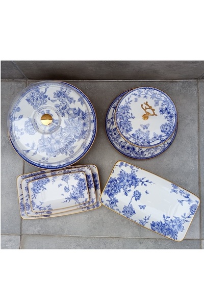 Pinkev 6 Piece Ceramic Cake Presentation Plate Set