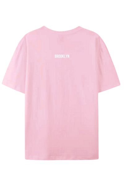 Meems Unisex Brooklyn εμπριμέ ροζ υπερμεγέθη μπλουζάκι