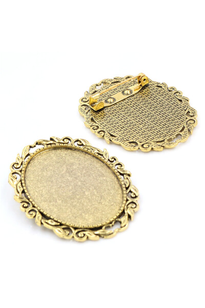 Choice دبوس بروش من الذهب العتيق بتصميم جديد، 5 قطع، مقاس داخلي 30×40 مم، برو...