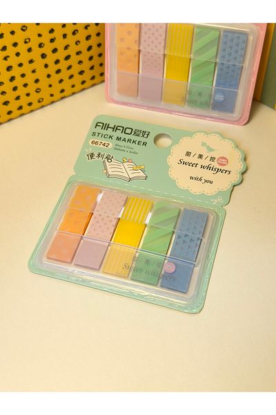Padme studio Cute Patterned Marker / Adhesive Note Paper-Extracting /100 sheets