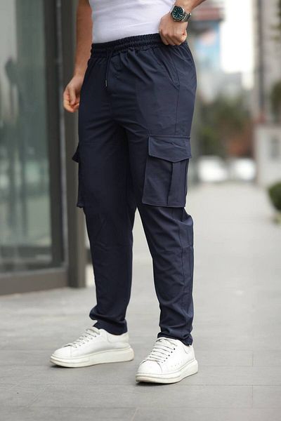 YUNED Men's Comfortable Fit Colombian Fabric Cargo Pants with Side Pockets