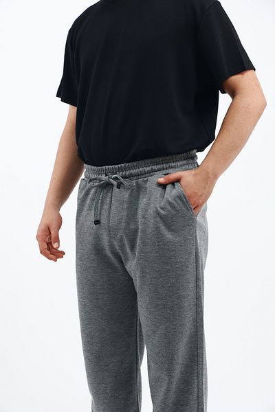 OXVİN Ανδρικό φαρδύ παντελόνι πικέ - Classic Loose Leg - Αδυνατιστική πίσω τσέπη
