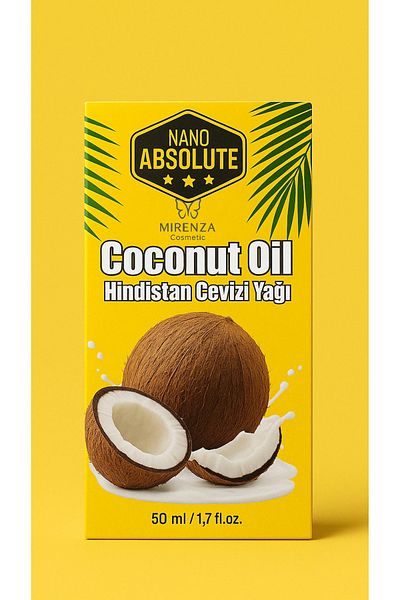 Nano Absolute Coconut Oil 50 ml |   Pure Coconut Oil Moisturizing Oil for Natural Hair and Skin Care