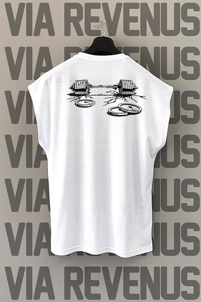 Vordevia Gym Halter Back Printed Zero Sleeve Crew Neck Sports Tshirt