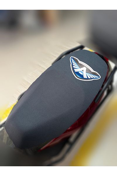 ULTRASHOP Altai Uma 50 Husă neagră pentru șa pentru motocicletă Husă pentru șa din bumbac pieptănat cu logo-S