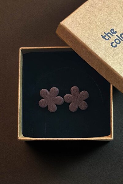 thecolourfully Clover Earrings - Earth (Polymer Clay - Nail Earrings, Hand Made)