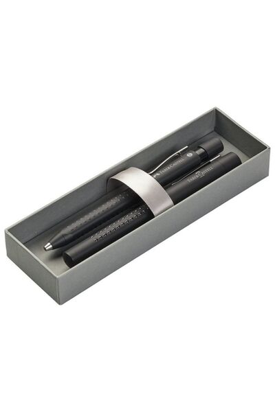 Faber Castell Grip 2011 Dolma Kalem-tükenmez Kalem Set Siyah