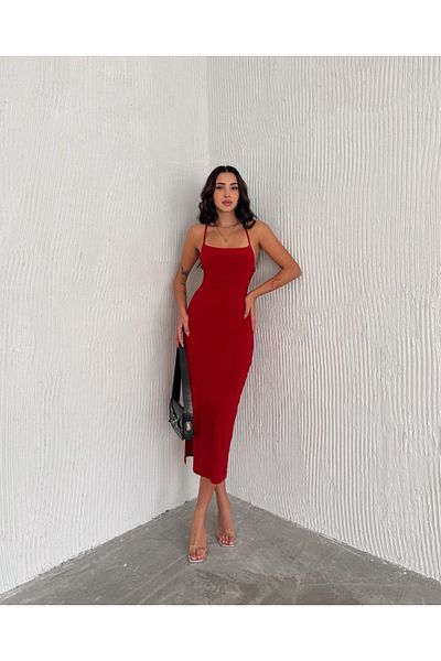 Mels Backless Long Slit Dress