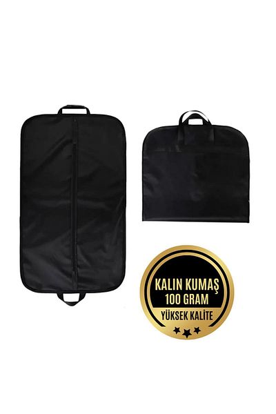 Paris Home Калъф за костюм, облекло, калъф за носене на рокля, дръжка Gamboç Black 100 Gr, скрап от рокля