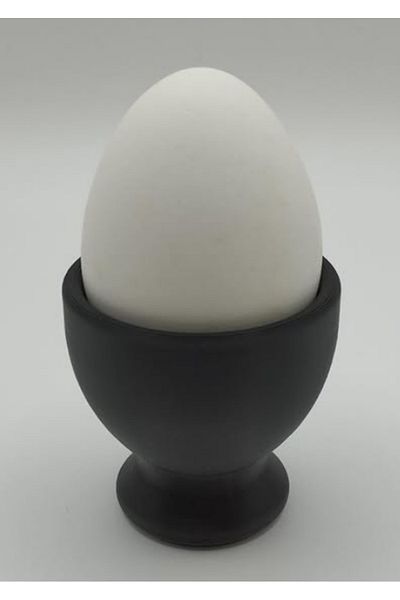 Home Set of 2 Black Matte Egg Cups