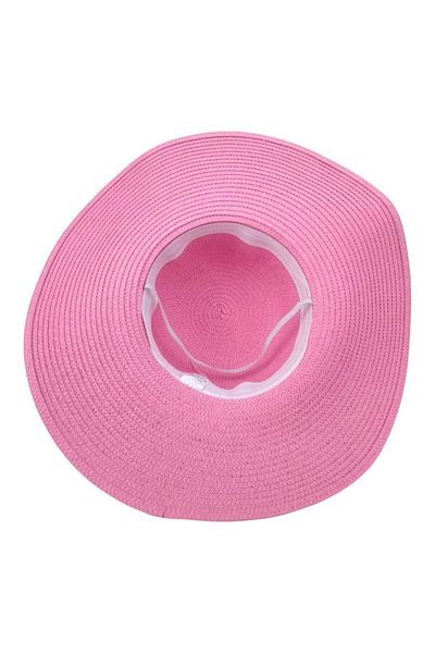 Aware Time Women's Straw Lace-Up Fedora Hat