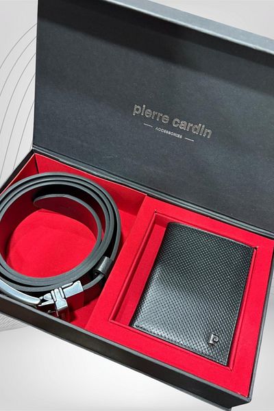 Pierre Cardin Sports Horizontal Use Belt Wallet Set of 2 Ch.Pc.01.St.Siy