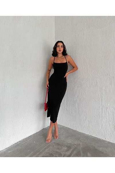 Mels Backless Long Slit Dress