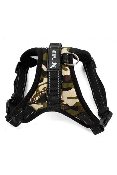 Choice S Green Dog Harness No-Pull Pet Adjustable Soft Padded Dog Harness Reflective No-Choke Pet Large Dog