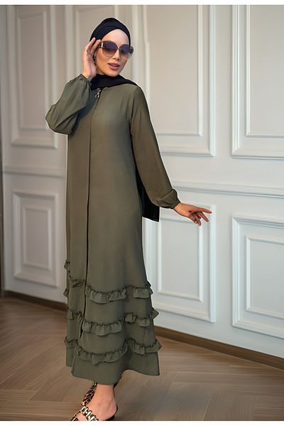 dilber fashion Ferace with Ruffled Skirt
