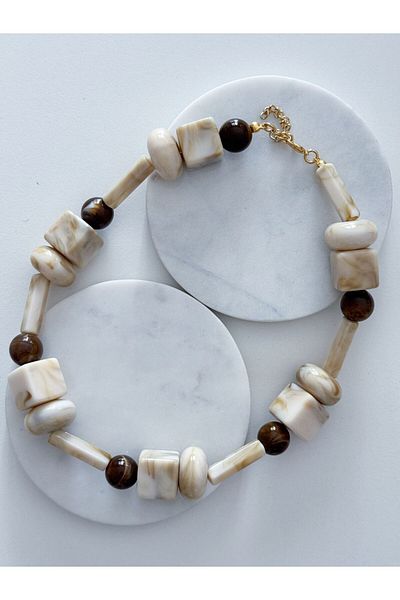 CHARMLUCKY Acrylic Bone Model Necklace