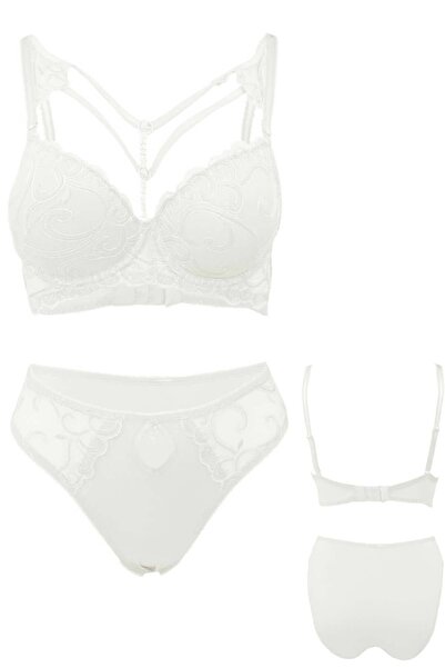 Le Jardin Kadın Silikonlu Taşlı Sütyen Takım 5010