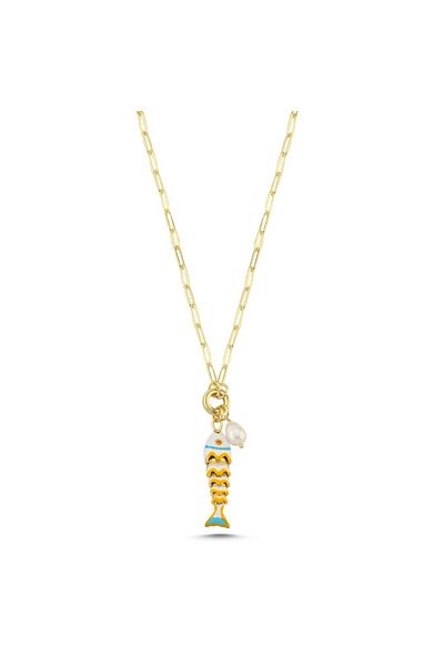 CHARMLUCKY Steel Fish Charm Pendant