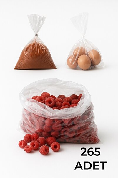 Vitapac Şeffaf Naylon Torba-265 Adet-Yumurta/ Bakliyat/Kuruyemiş Torbası,Ultra Kalın 1 Kg lık 20*30