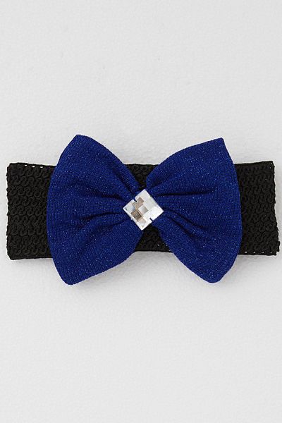 Breeze Bandana de catifea pentru fete, albastra