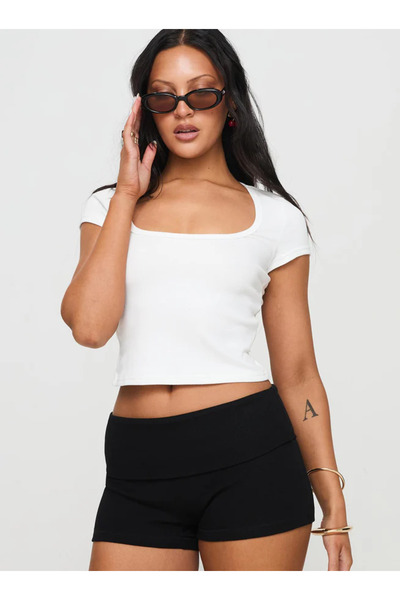 fablair Блуза з квадратним коміром і капюшоном