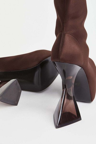 H&M Satin platform boots