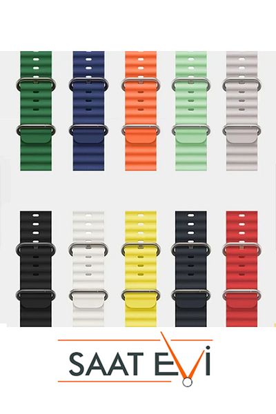 COBRA Apple Watch Compatible Series 1/2/3/4/5/6/Se/7/8/9 Ultra/Ultra2 42/44/45/49mm Silicone Cord Strap S09Ad