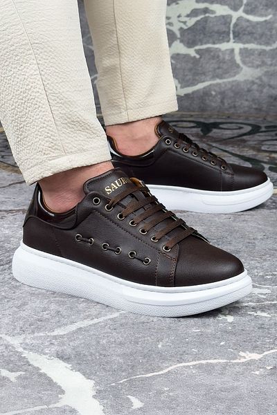 sauron Αθλητικά παπούτσια με καφέ λευκή σόλα - Mcqueen Style Casual Sneaker Ελαφρύ Ορθοπεδικό