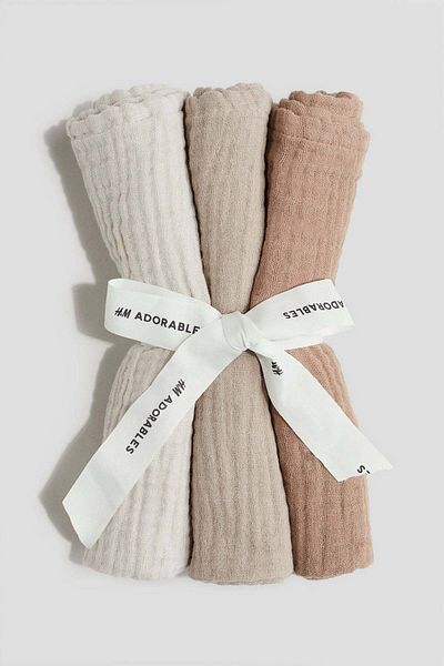 H&M 3-pack small muslin cloths