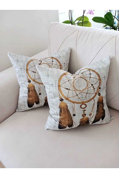 Ardizayn Pachet de 2 huse de pernă decorative din țesătură din catifea - imprimare față-verso