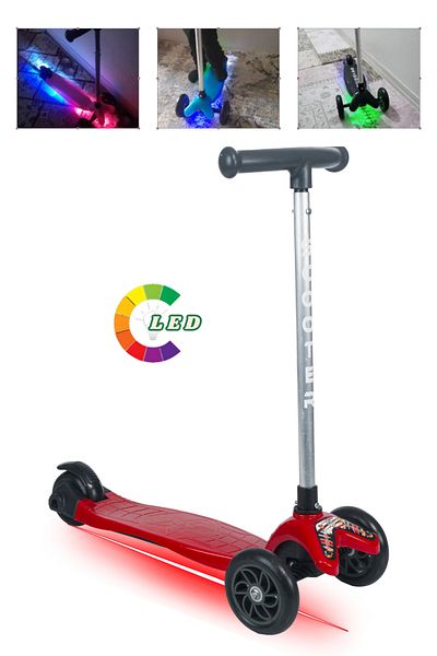Tois 3 Wheel Height Adjustable Scooter with Color Led Lights