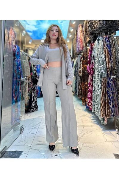Better Women's Summer Three-Piece Suit Shirt Bustier Pants