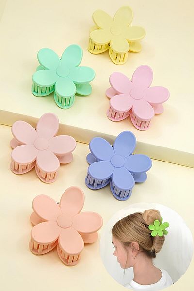 PREGIO Women's 6-Piece Colorful Daisy Daisy Latch Clasp Set