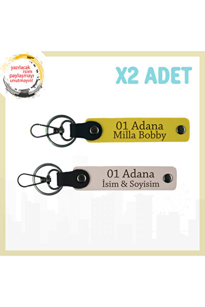 Asortishey سلسلة مفاتيح أنيقة مصنوعة خصيصًا لمدينة Adanalıya مع اسم مكتوب علي...