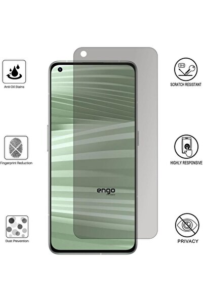 Engo Realme Gt 2 Pro İle Uyumlu Hayalet Ekran Koruyucu Yandan Görünmeyen Gizlilik Koruması, 9H Kırılmaz Nano Cam