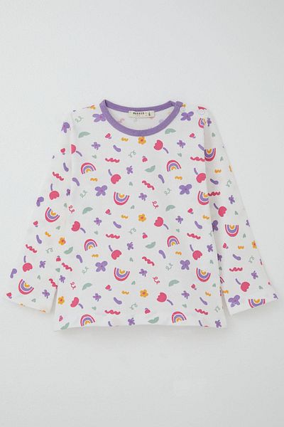 Breeze Pajamas for Girls Colors of Spring 1-3 Years, White