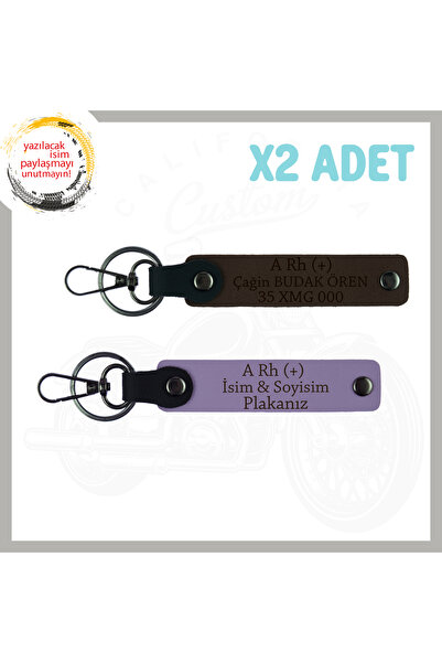 Asortishey Safe Driving 2-Piece Keychain with Name Plate and Blood Type Writt...