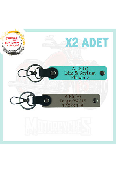 Miaju Ash Grey-Turquoise Gift: Name Plate, Blood Group and 2 Keychains