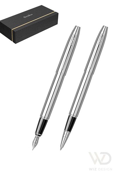 Scrikss 35 Dolmakalem - Roller Pen Set with Chrome Special Gift Box