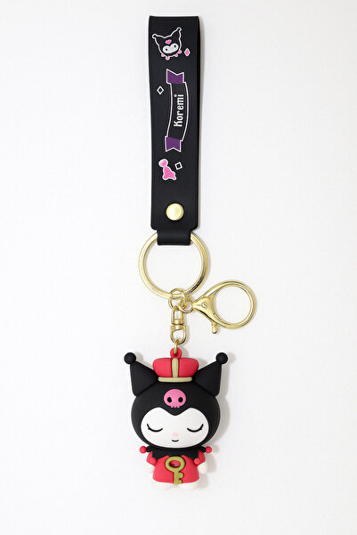 MakeWell Accesoriu pentru breloc Kuromi, confortabil de utilizat, cu brățară și clemă de design Kuromi
