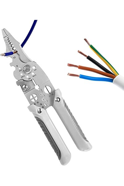 Genel Markalar Çok Fonksiyonlu Tel Sıyırıcı Pense Elektrikçiler İçin Profesyo...