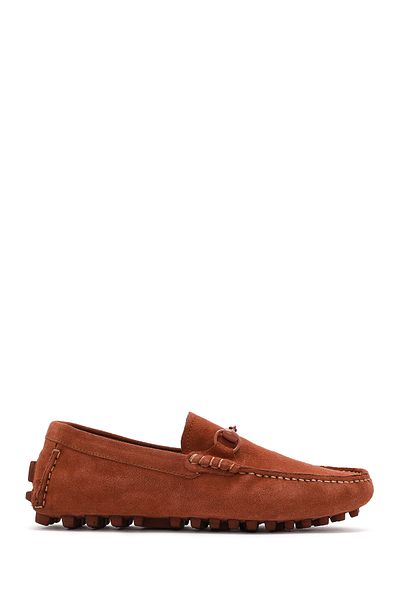 Derimod Men's Brown Suede Leather Loafer 25Sfd 630810