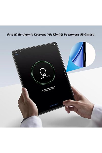 Engo Apple iPad Air 13 İnç Ekran Koruyucu 9H Kırılmaz Esnek Nano Cam, HD Şeffaf Tablet Koruma M4 M3 M2 İle Uyumlu