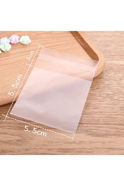 Choice 5.5x5.5cm 100pcs Transparent Frosted Opp Bag Self Adhesive Pouch for DIY Handmade Candy Cookie Gifts