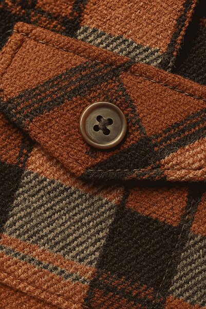 wakawakakidsstore Риза тип „дървосекач“ за момче с джоб с капак и подплата