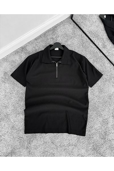 viperkombin Zippered Twill Polo T-Shirt and Baggy Sweatpants Combo